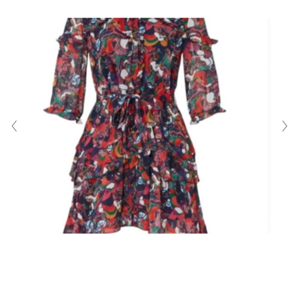 SALONI printed tilly ruffle dress - Picture 1 of 6